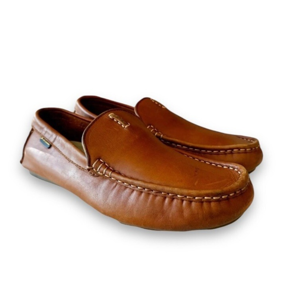 Lee Cooper Brown Leather Driving Moccasin British Tan Men's Size 10 Preppy Luxe
